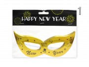 Álarc Happy New Year arany/ezüst 6db 19x8cm 637659 2f