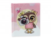 Fényképalbum öntapadós 20db 23x28cm-es lappal DRS20 CAMERA OWL PINK