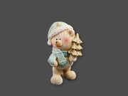 KKarácsonyi maci figura türkiz 11cm 046086