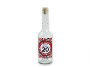 Pálinkás üveg Boldog 20. Születésnapot piros 0,5l