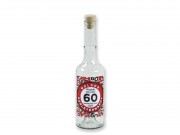 Pálinkás üveg Boldog 60. Születésnapot piros 0,5l