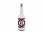 Pálinkás üveg Boldog 70. Születésnapot piros 0,5l