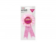 Party kitűző Boldog Szülinapot rózsaszín 16cm 644251